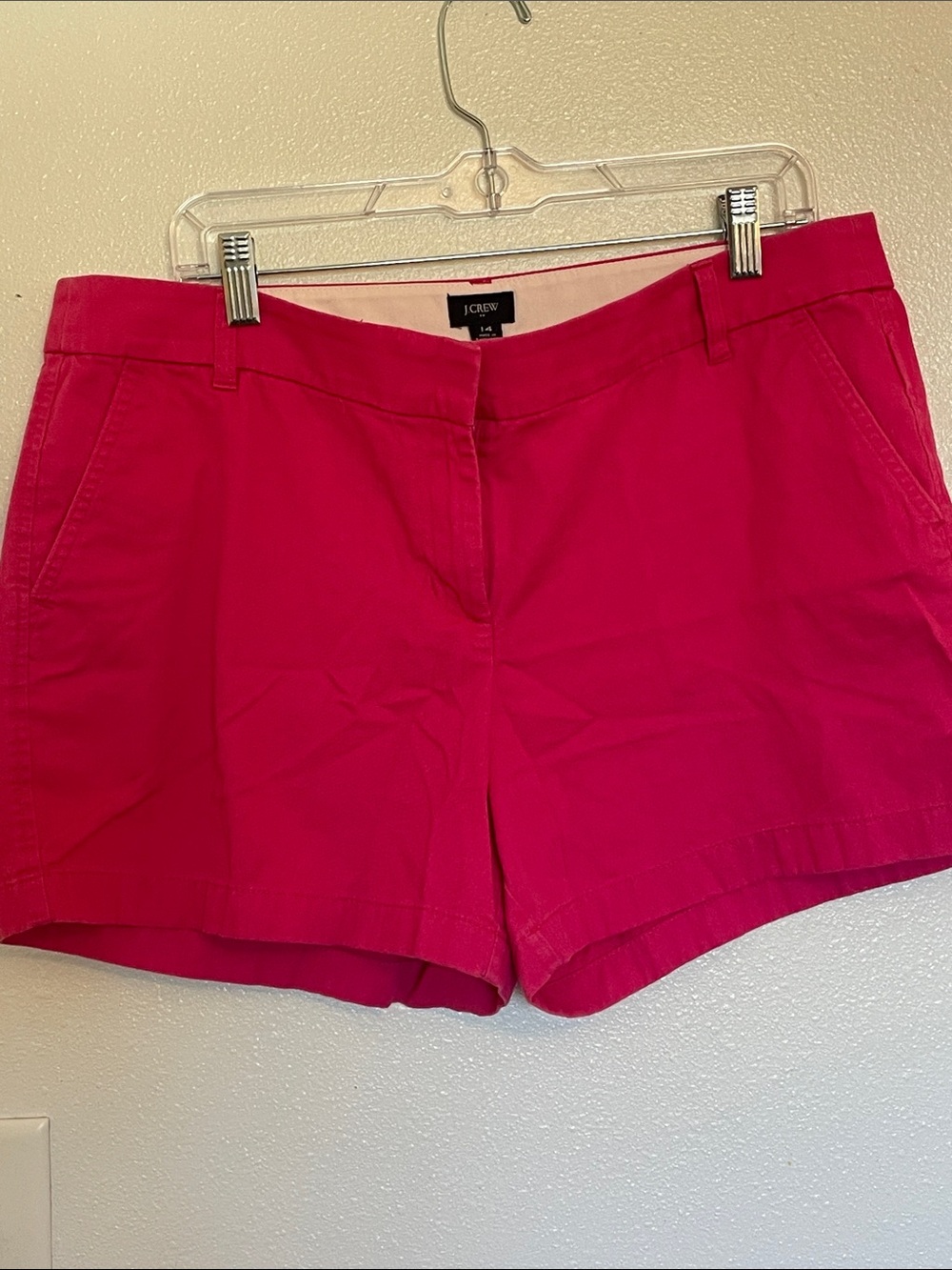 J. Crew Hot Pink Cotton Bermuda Shorts